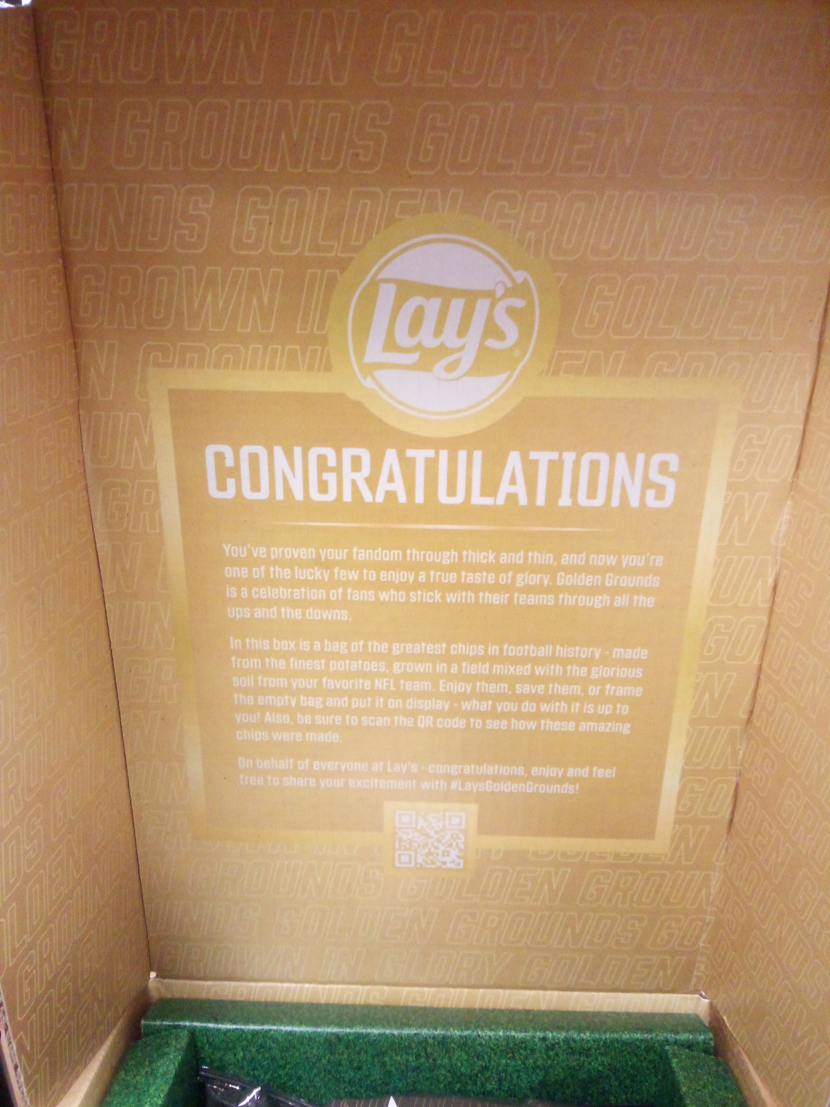 Lay's Golden Grounds * New Orleans Saints NFL Football Collectible Bag