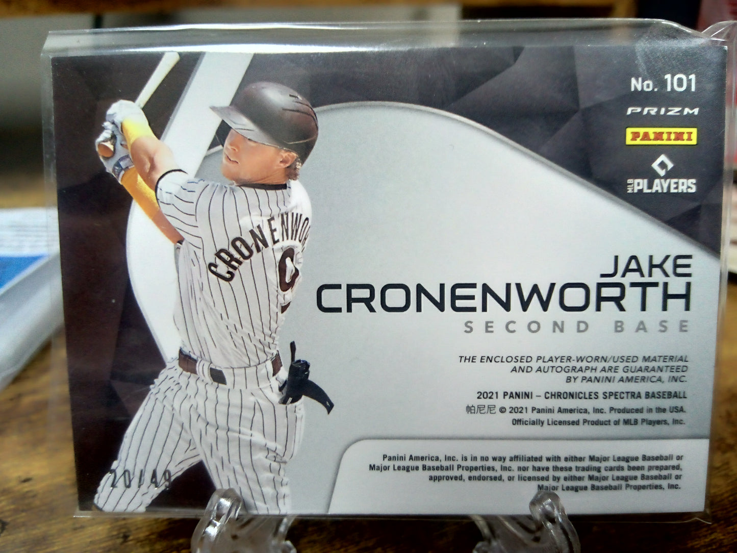 2021 Panini Spectra * Jake Cronenworth * Rookie Jersey Auto Neon Pink #101