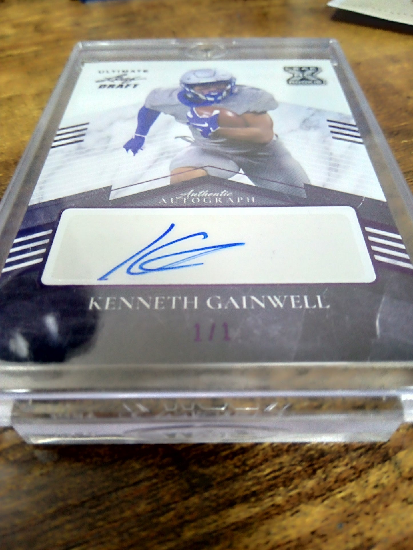 2021 Leaf Ultimate Draft * Kenneth Gainwell * #1/1 XRC Auto Purple #BA-KG1