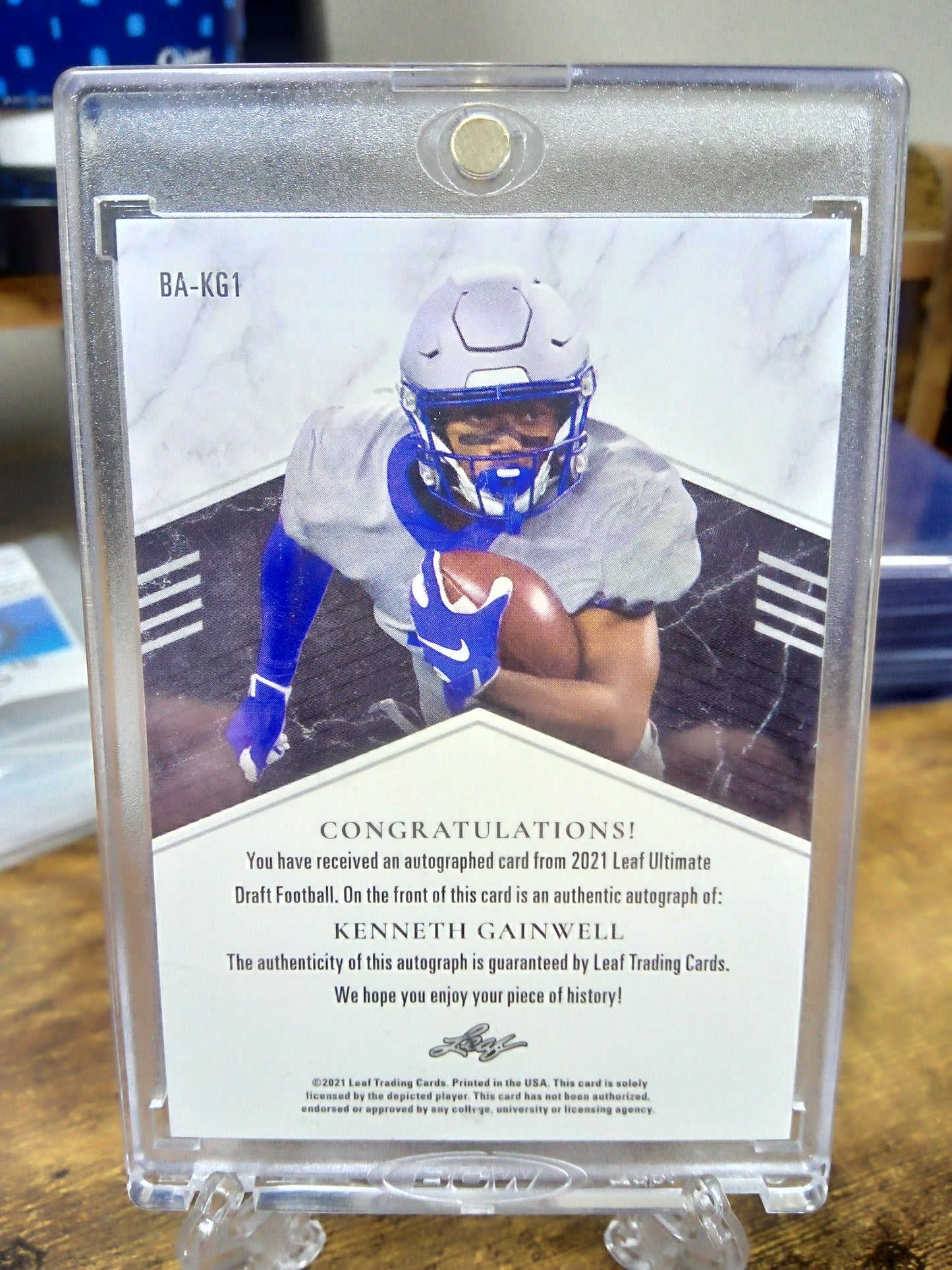 2021 Leaf Ultimate Draft * Kenneth Gainwell * #1/1 XRC Auto Purple #BA-KG1