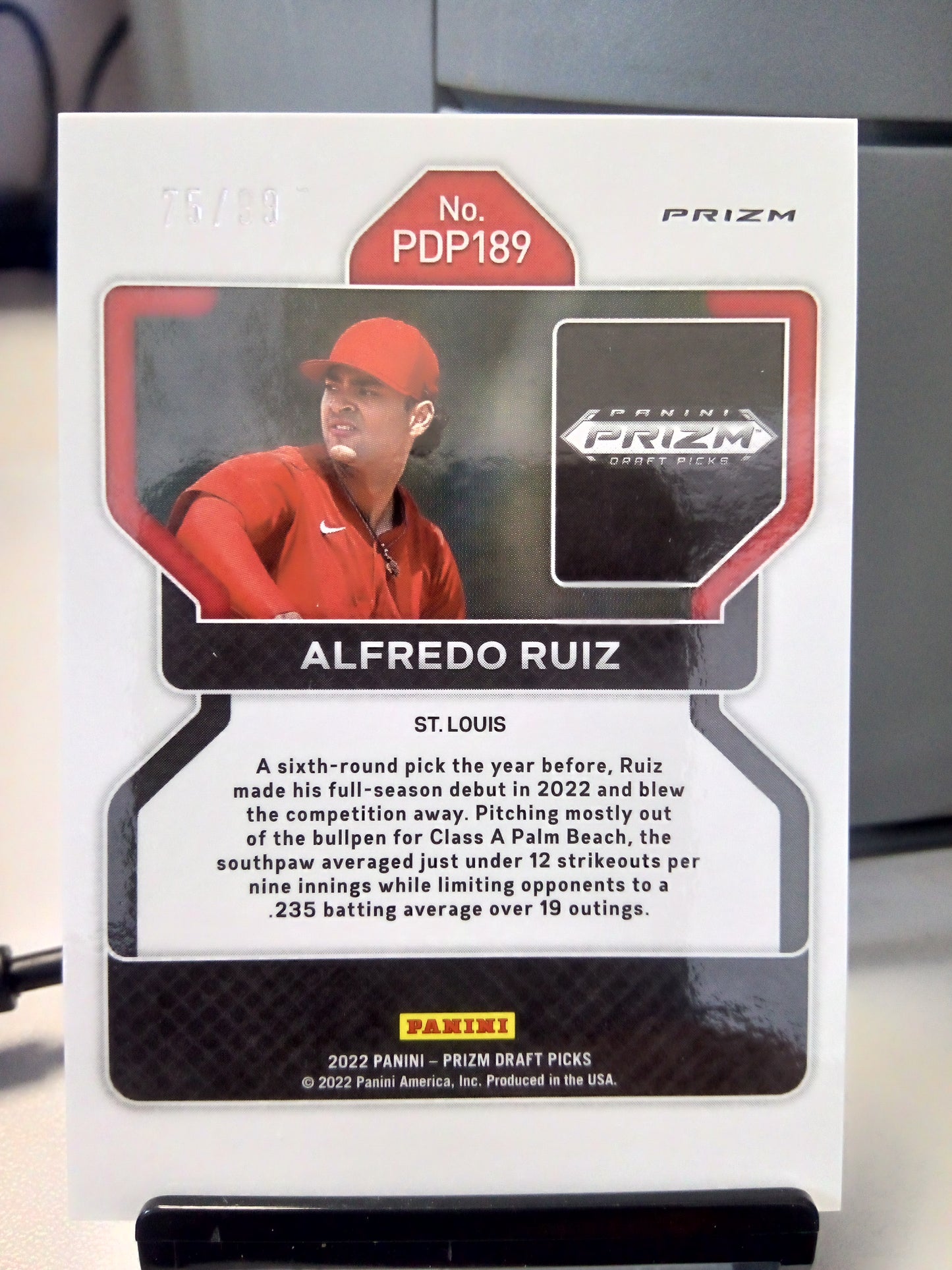2022 Panini Prizm Draft Picks * Alfredo Ruiz * #75/99 Tiger Stripe #PDP189