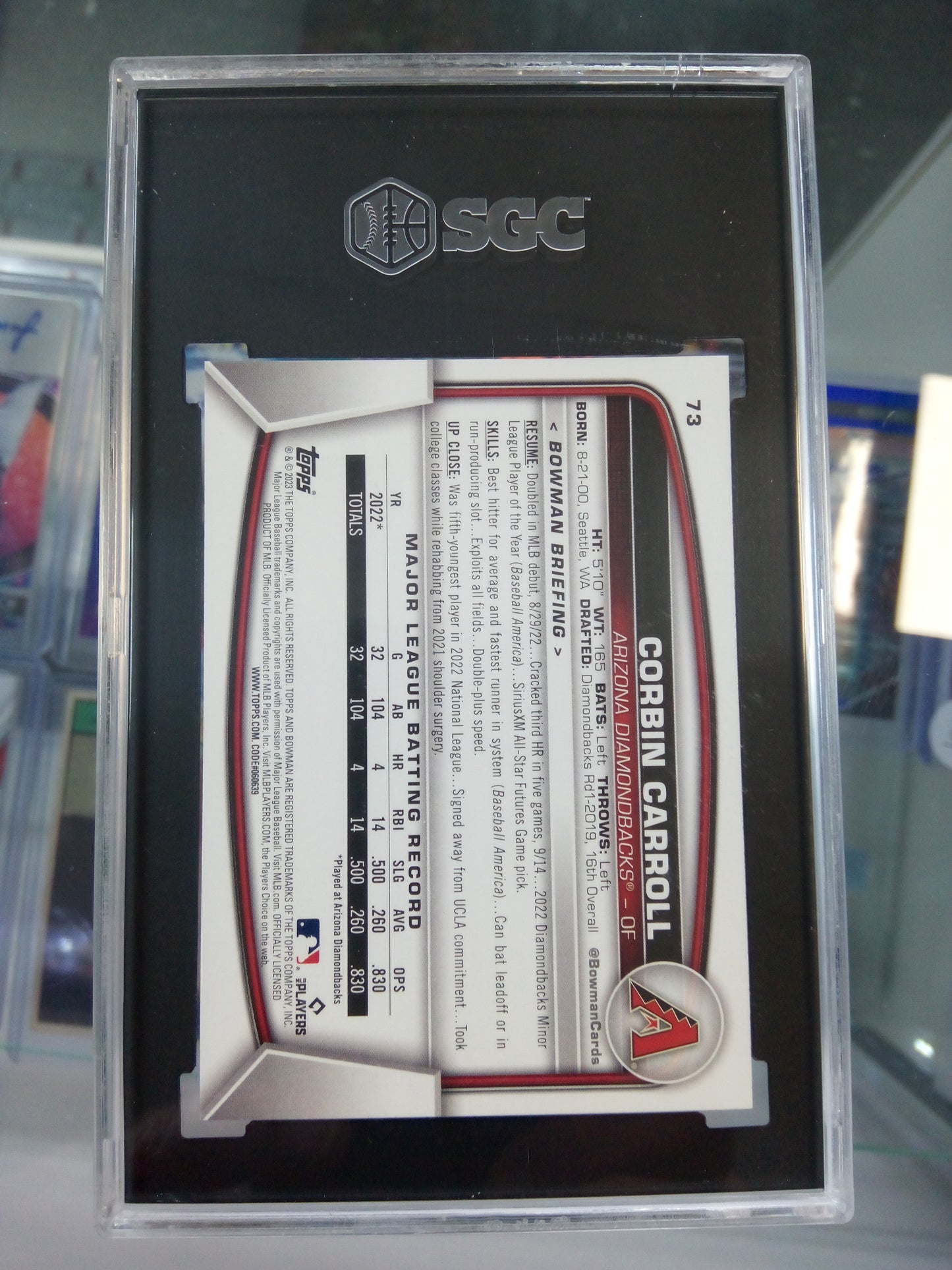 2023 Bowman * Corbin Carroll * RC #73 - SGC 9