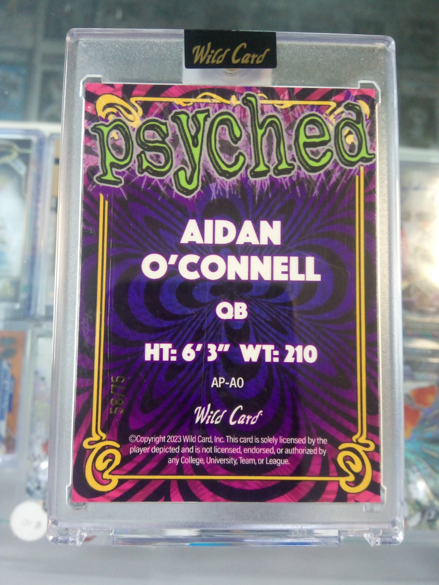 2023 Wild Card Alumination * Aidan O'Connell * #58/75 Rookie #AP-AO