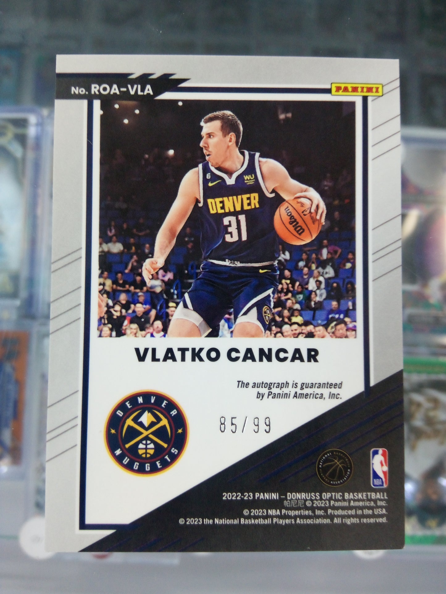 2022-23 Donruss Optic * Vlatko Cancar * #85/99 Rookie Optics Auto #ROA-VLA