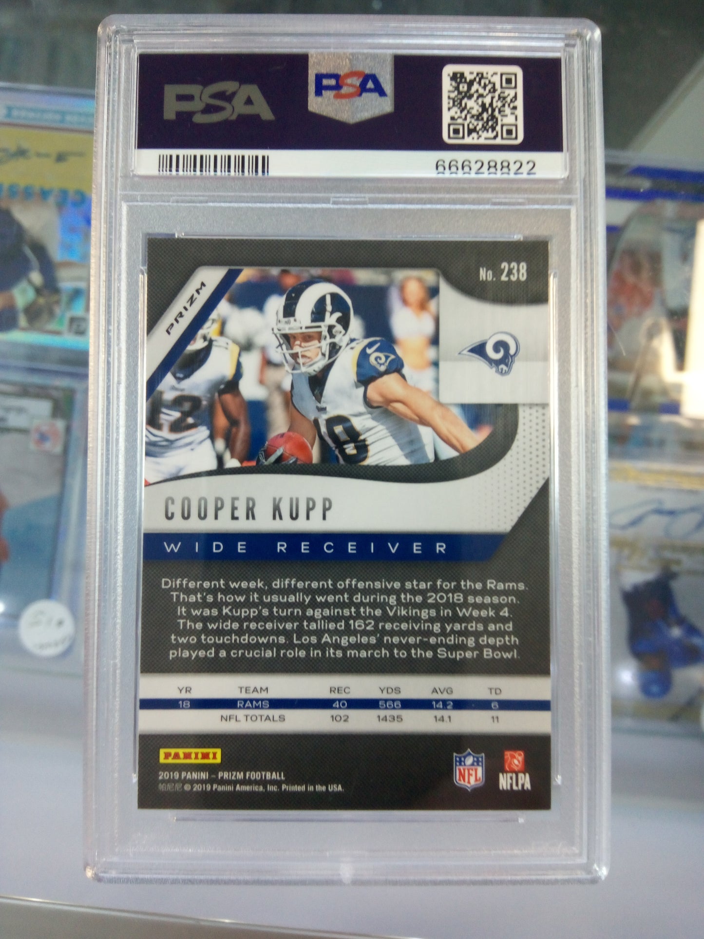 2019 Panini Prizm * Cooper Kupp * Blue Prizm #238 * PSA 9