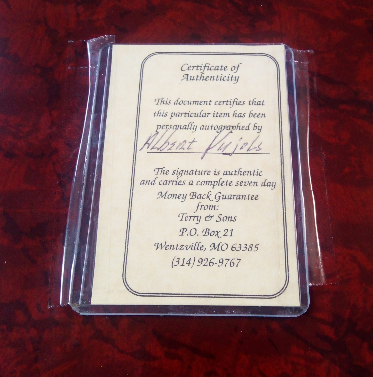 Albert Pujols Signed 8x10 Photo St Louis Cardinals * Custom Wood Plaque