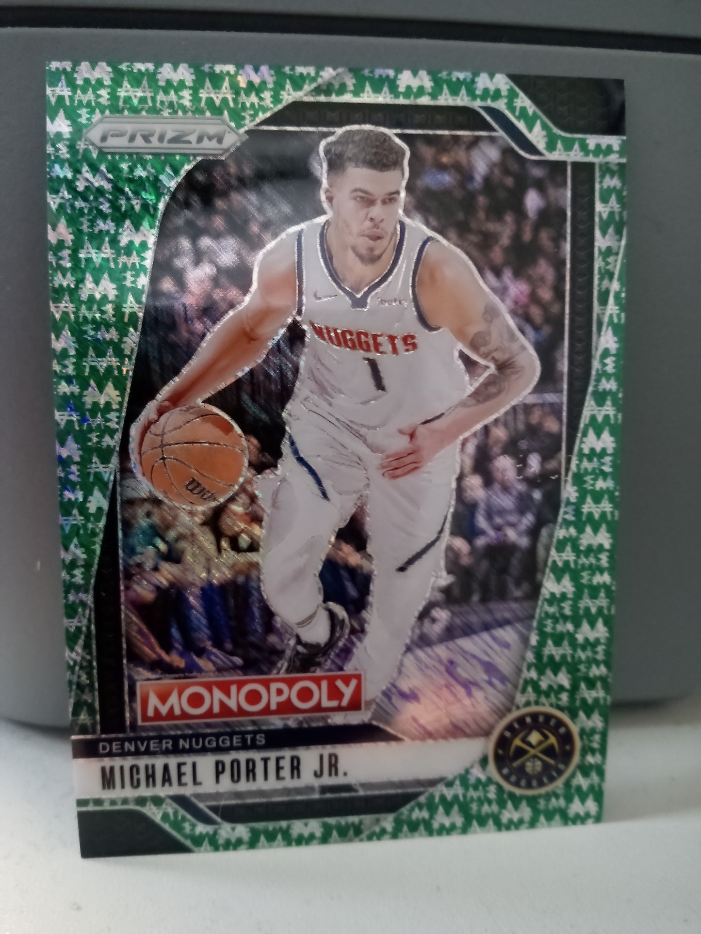 2024-25 Panini Prizm Monopoly * Michael Porter Jr. * #09/20 Green Millionaire Shimmer #56