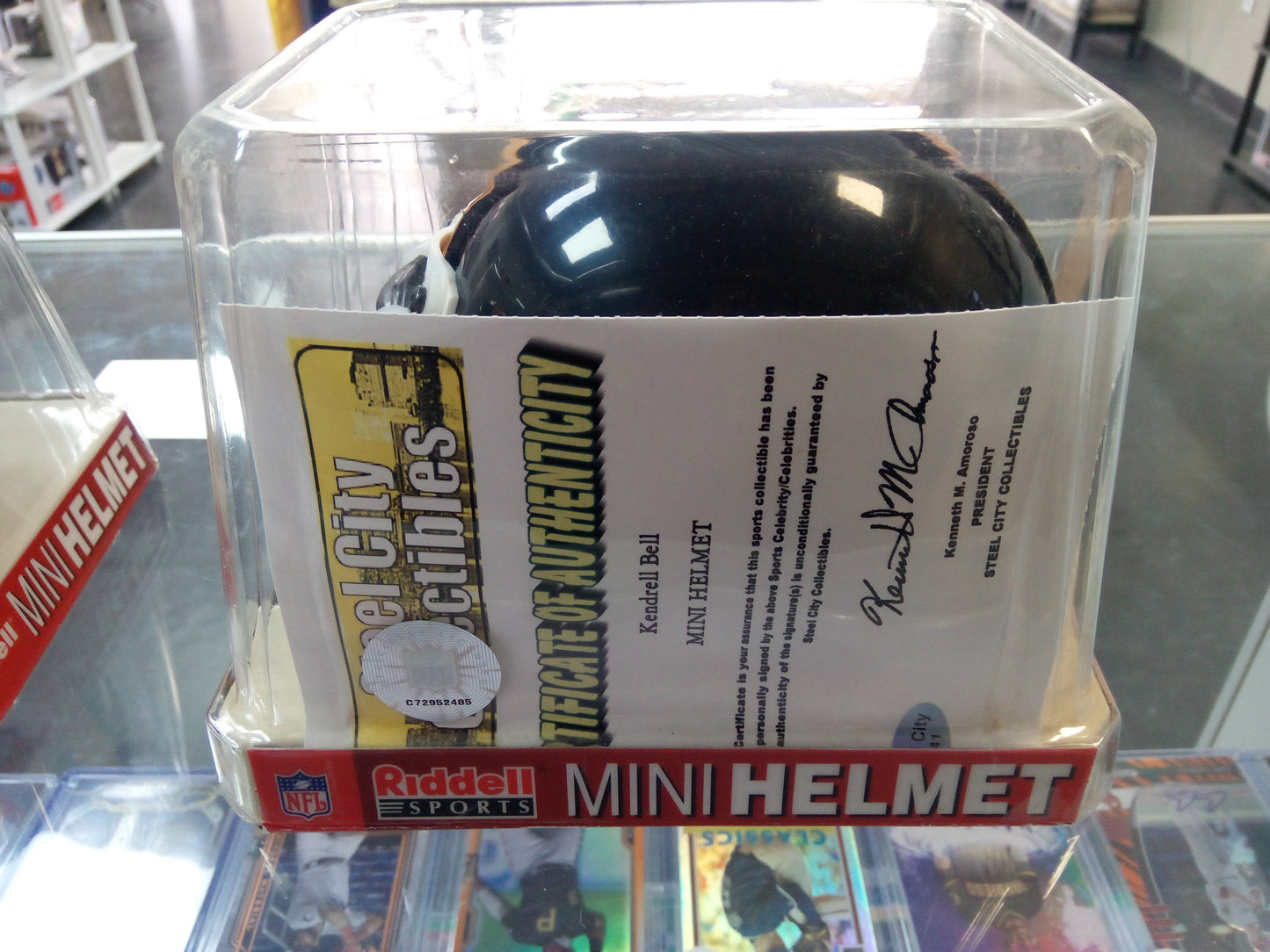 Kendrell Bell Signed Pittsburgh Steelers Mini Helmet * SCC
