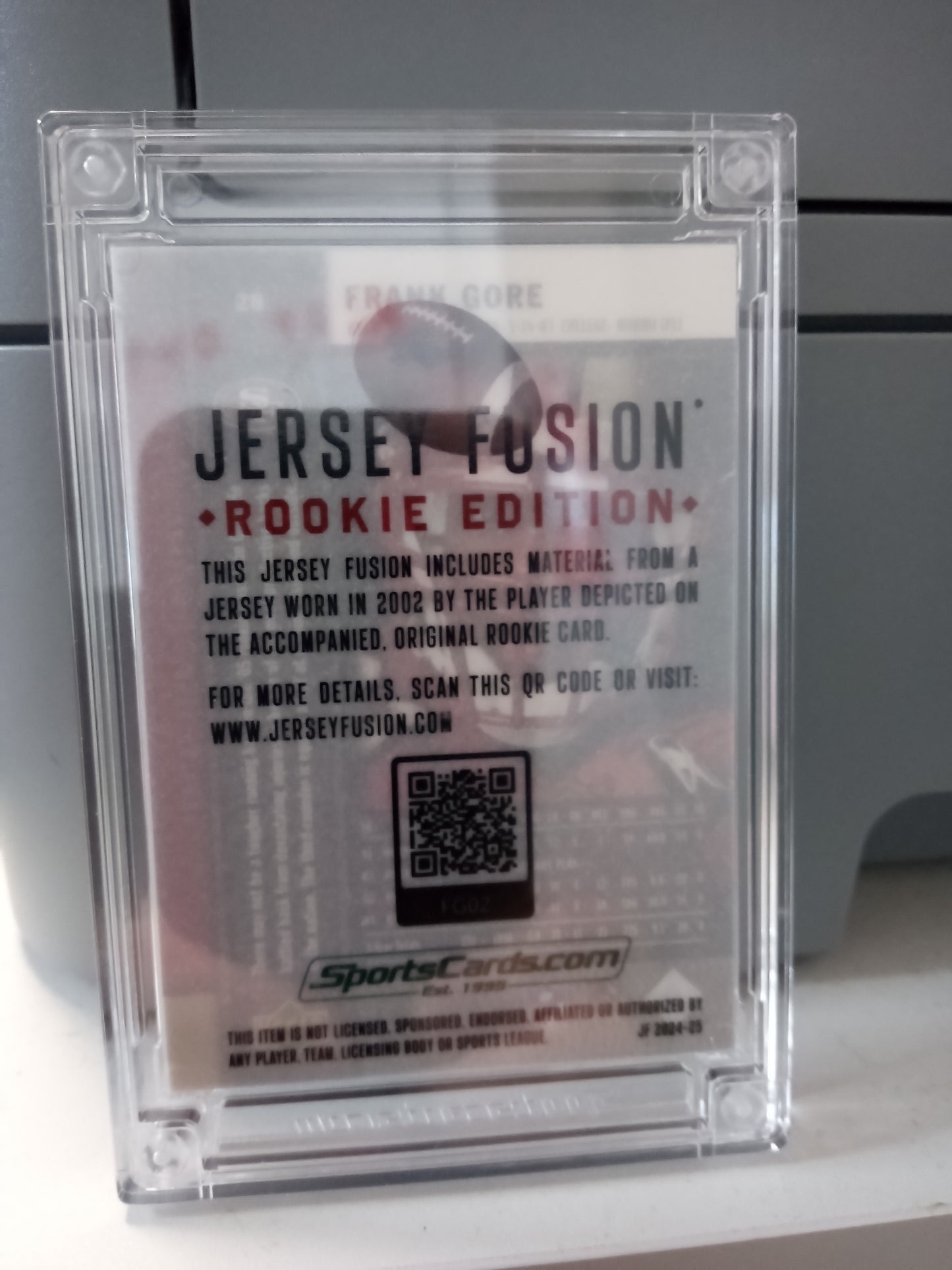 Jersey Fusion * Frank Gore * #2/50 Rookie Edition