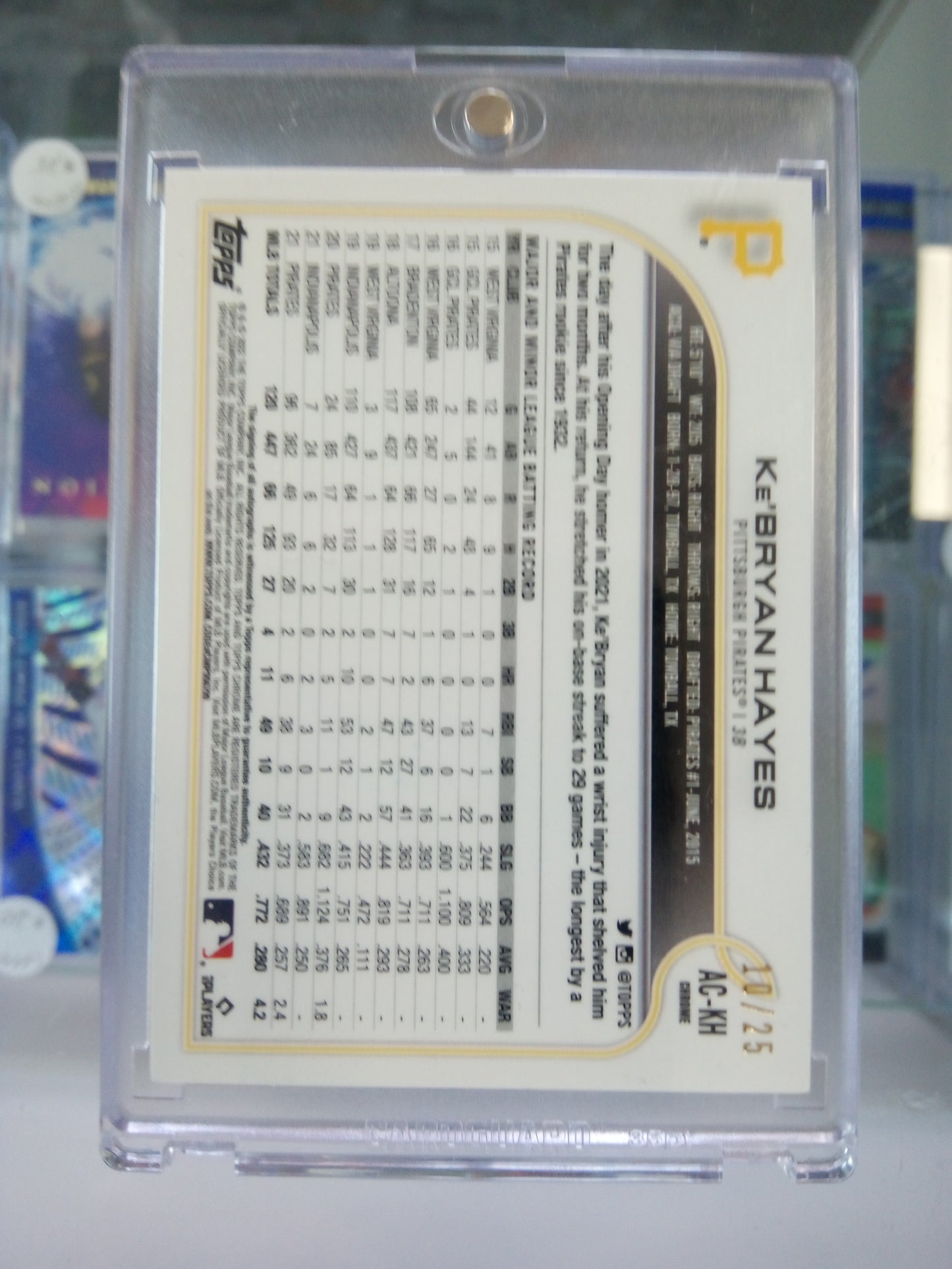 2022 Topps Chrome * Ke’Bryan Hayes * #10/25 Orange Refractor Auto #AC-KH