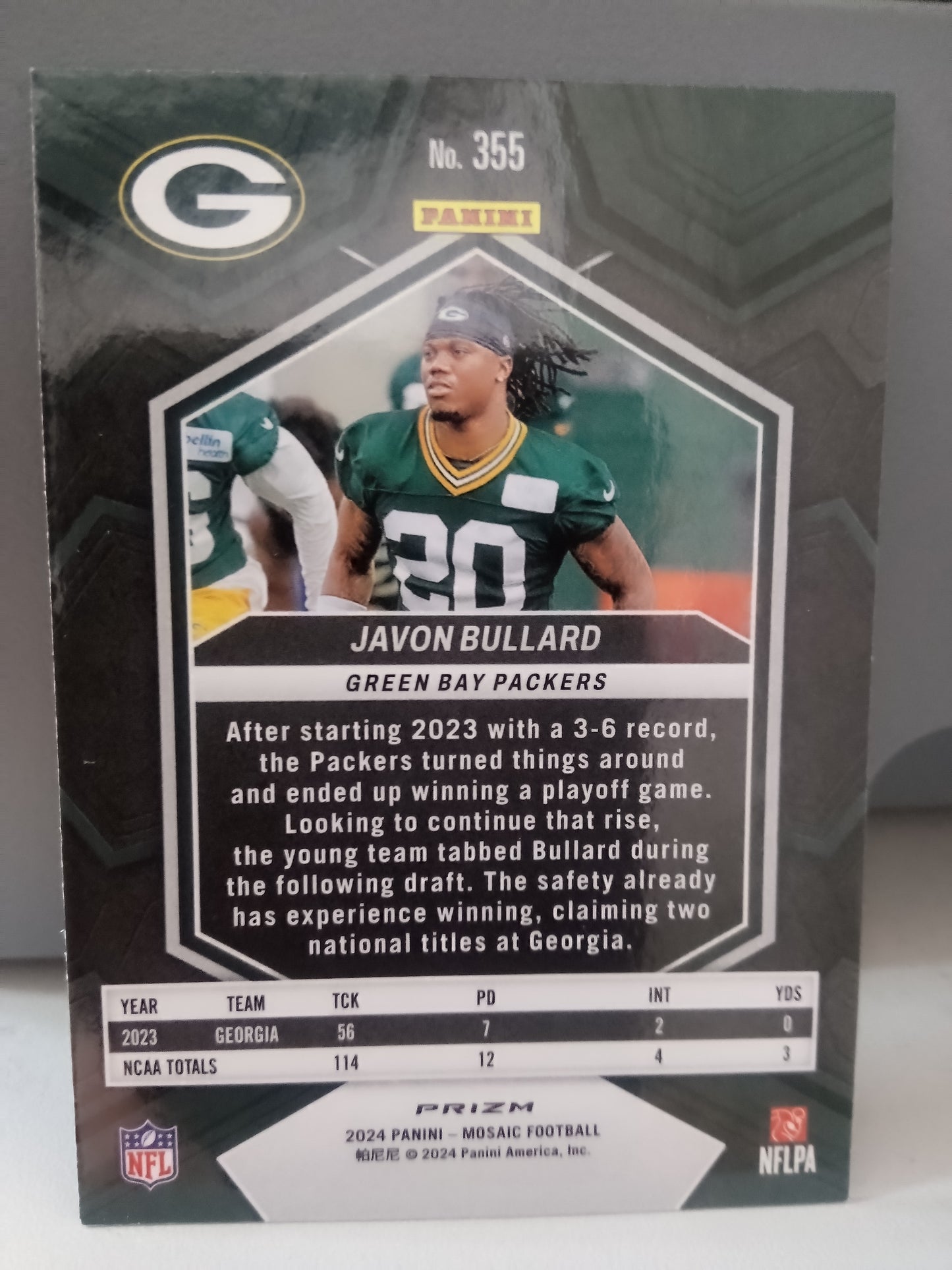 2024 Panini Mosaic * Javon Bullard * Genesis Mosaic Prizm RC #355
