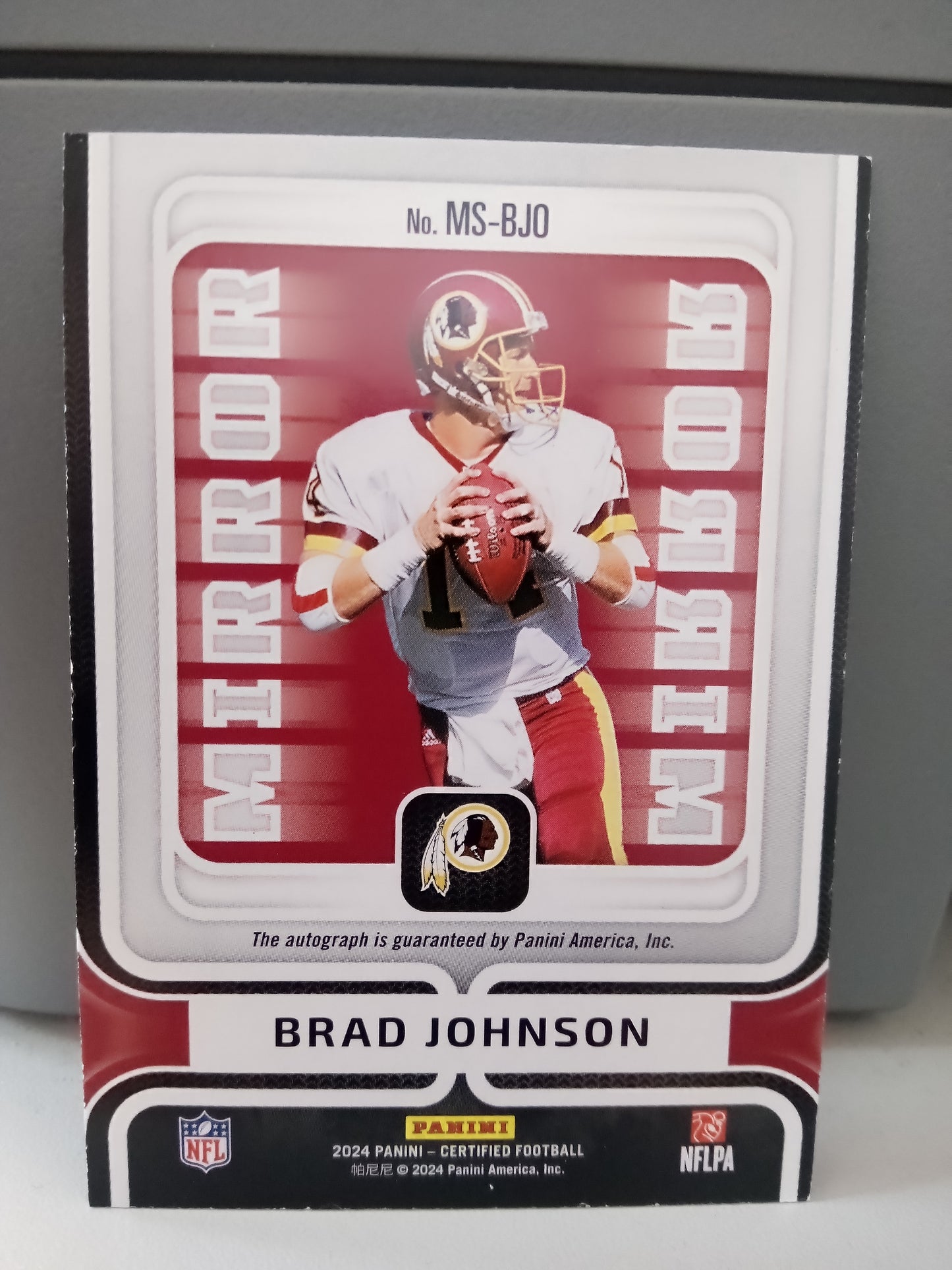 2024 Panini Certified * Brad Johnson * #7/10 Mirror Signatures Purple #MS-BJO