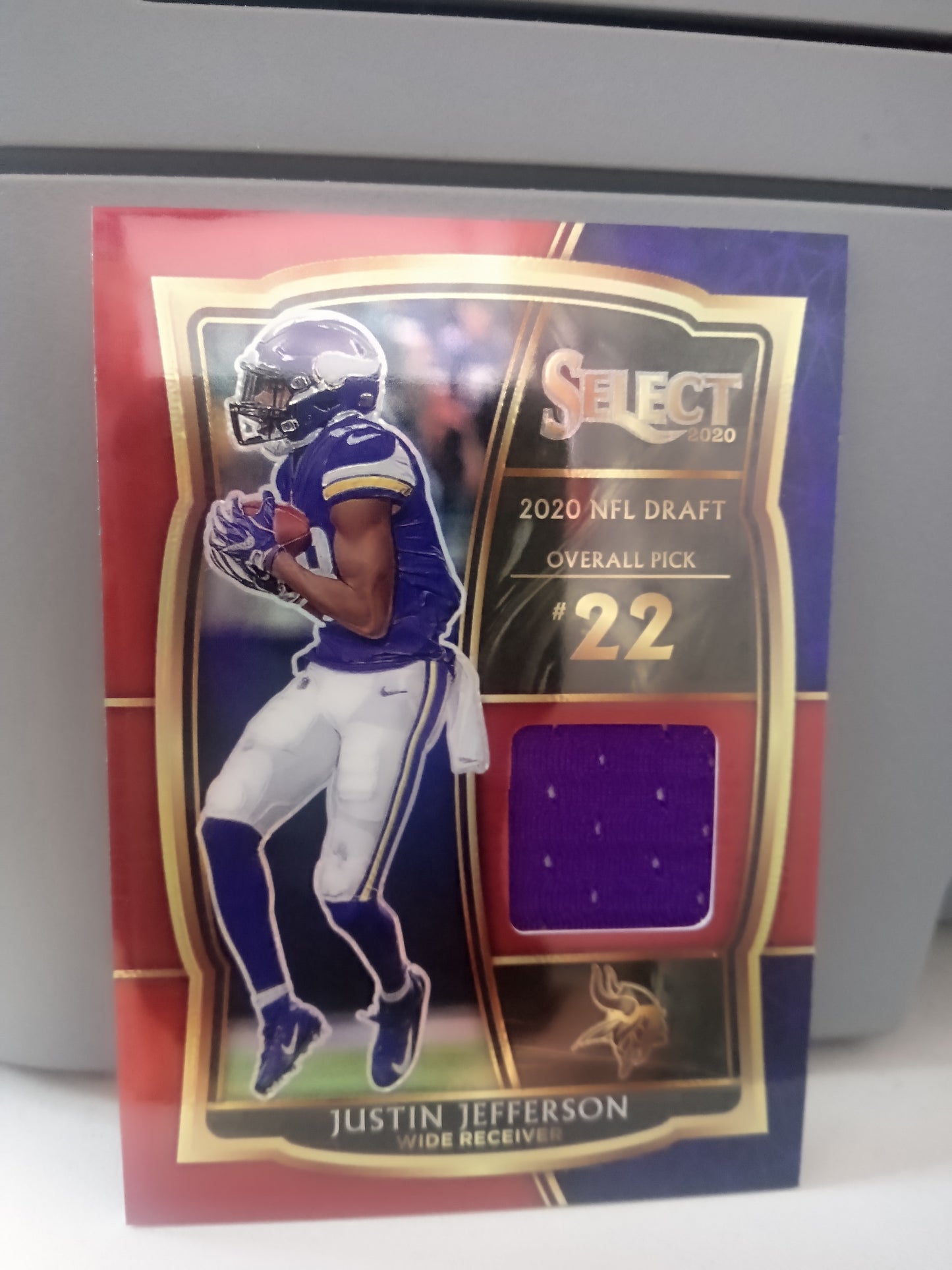 2020 Panini Select * Justin Jefferson * Draft Selections Jersey Red #DS-JJE