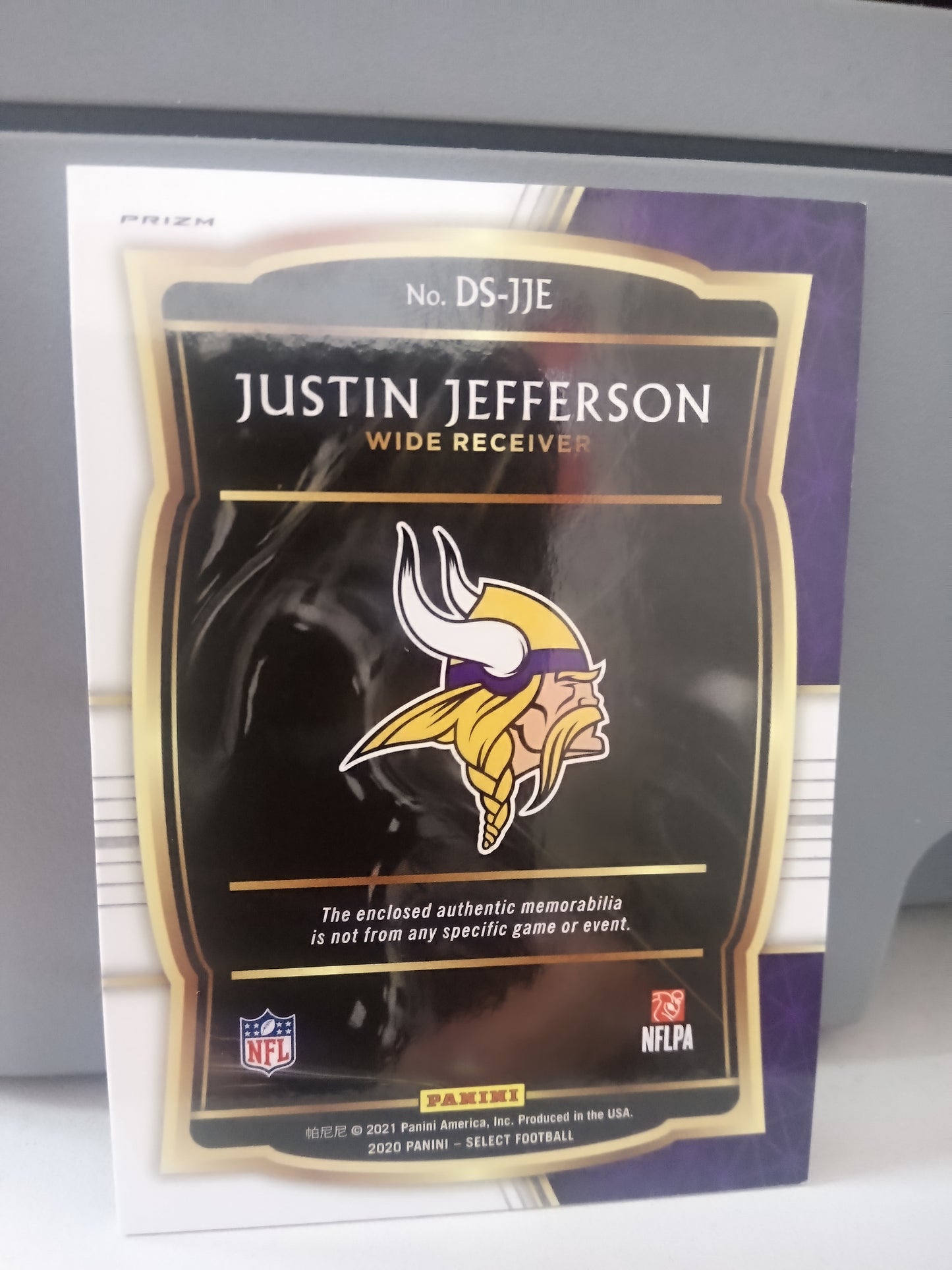 2020 Panini Select * Justin Jefferson * Draft Selections Jersey Red #DS-JJE