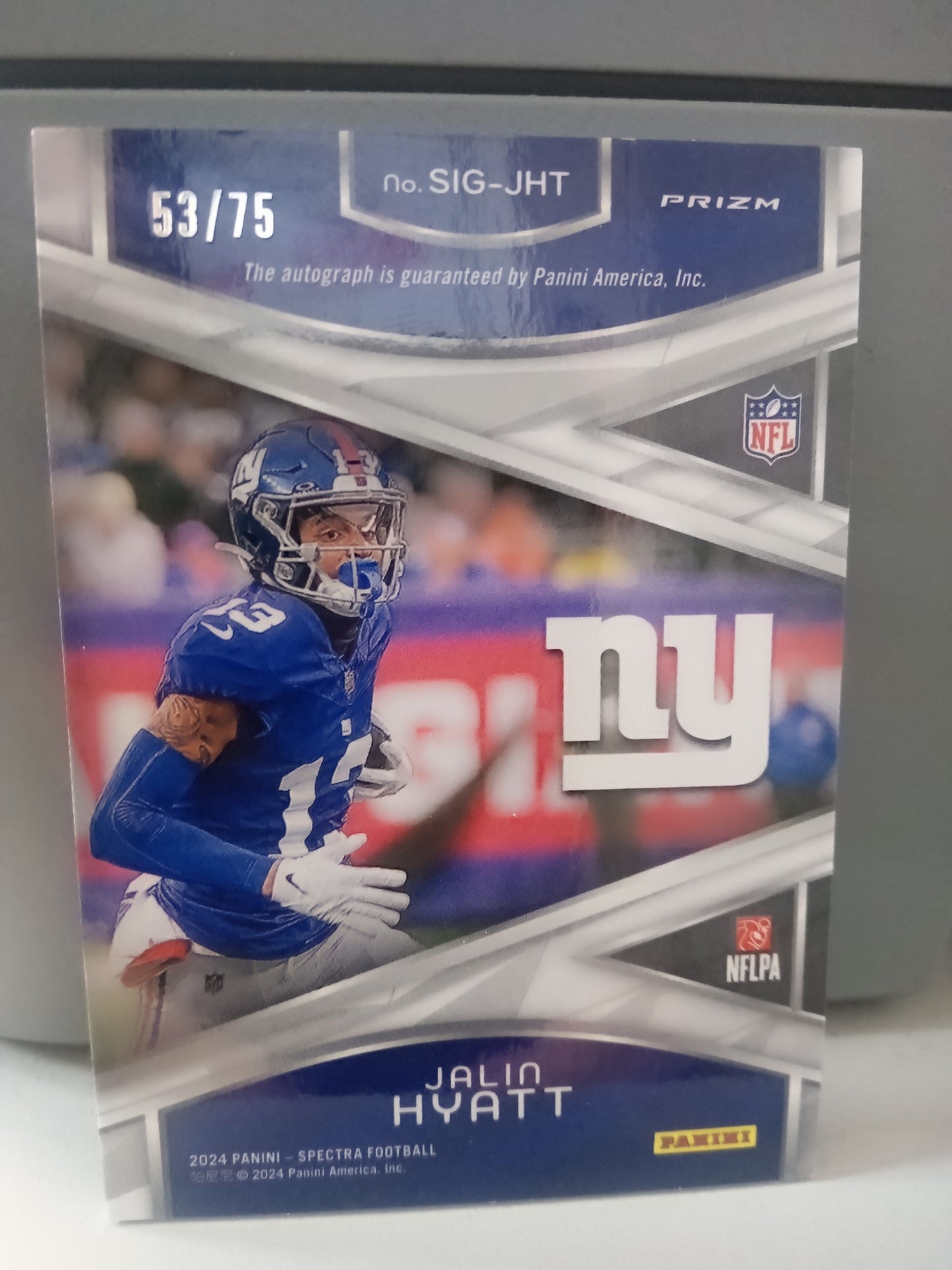 2024 Panini Spectra * Jalin Hyatt * #53/75 Celestial Prizm Auto #SIG-JHT