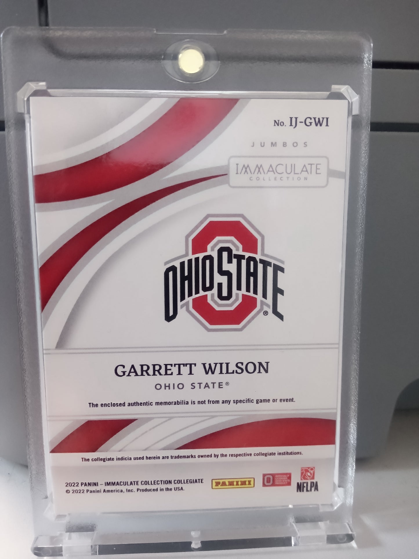 2022 Panini Immaculate Collegiate * Garrett Wilson * #1/5 Jersey Emerald #IJ-GWI