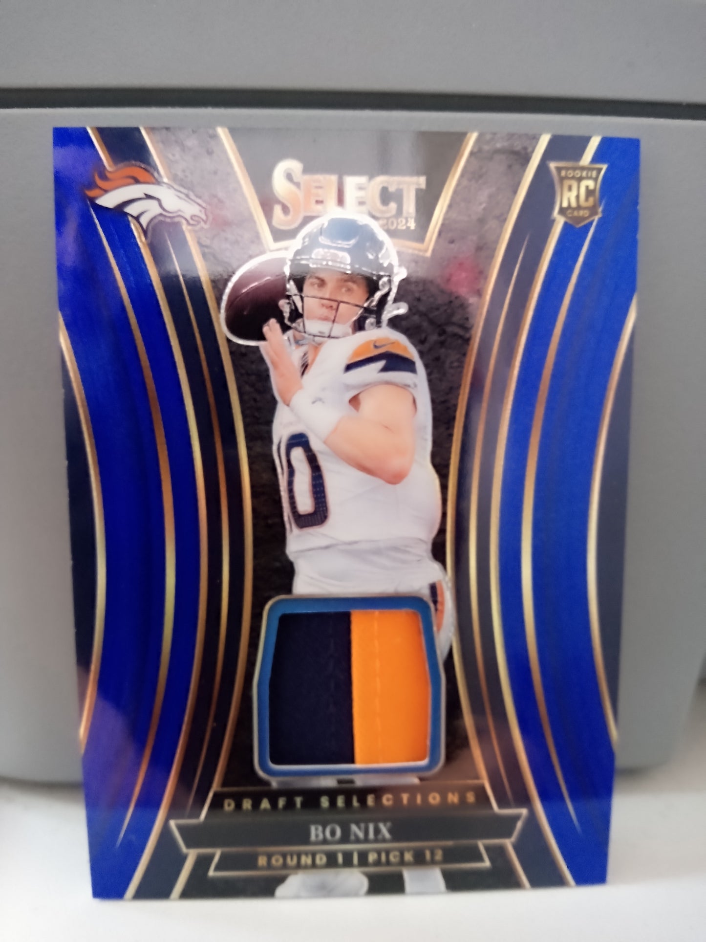 2024 Panini Select * Bo Nix * #18/35 Draft Selections Blue Prizm #DSM-BNX