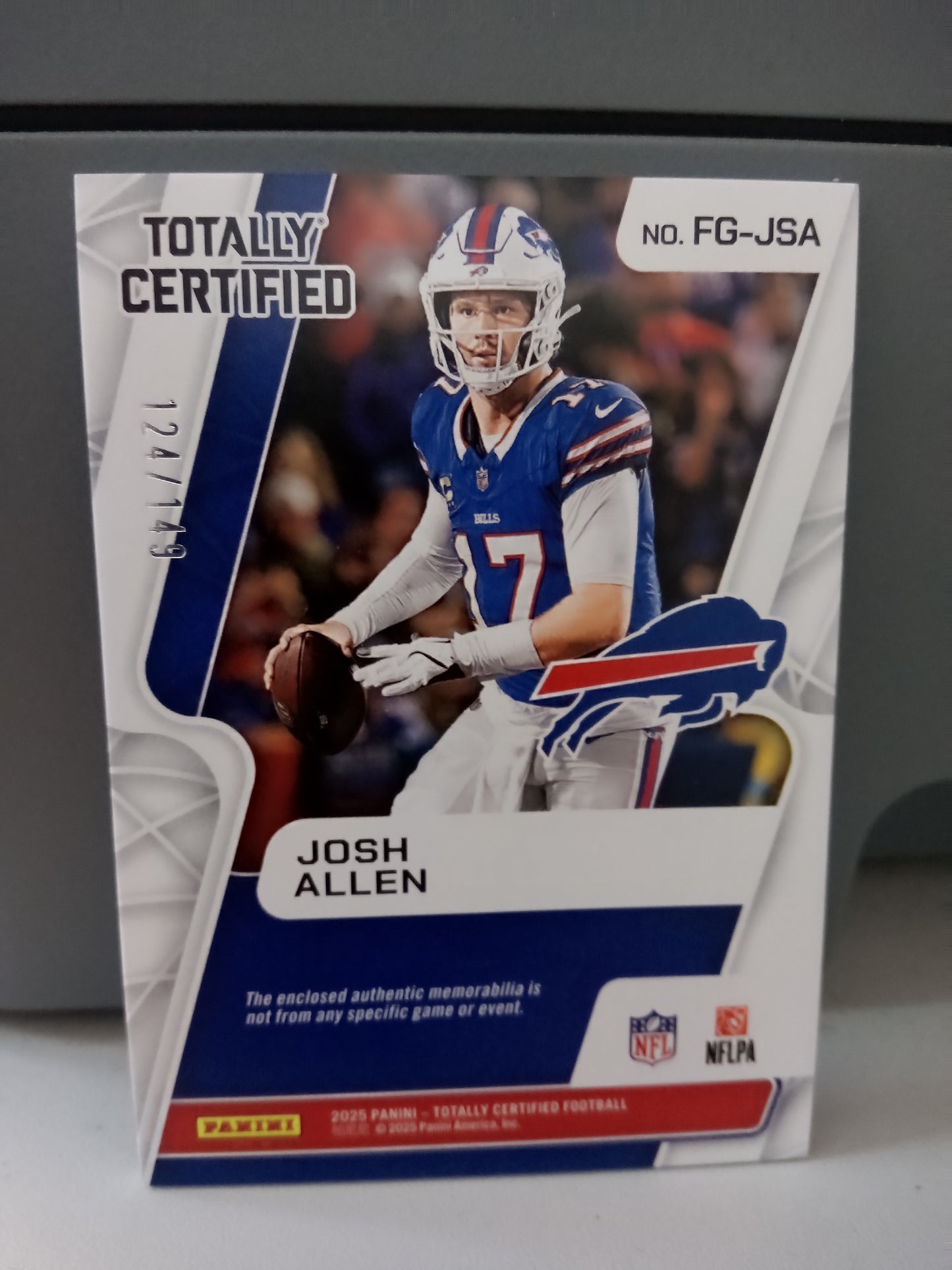2024 Panini Totally Certified * Josh Allen * #124/149 Fabric of the Game #FG-JSA