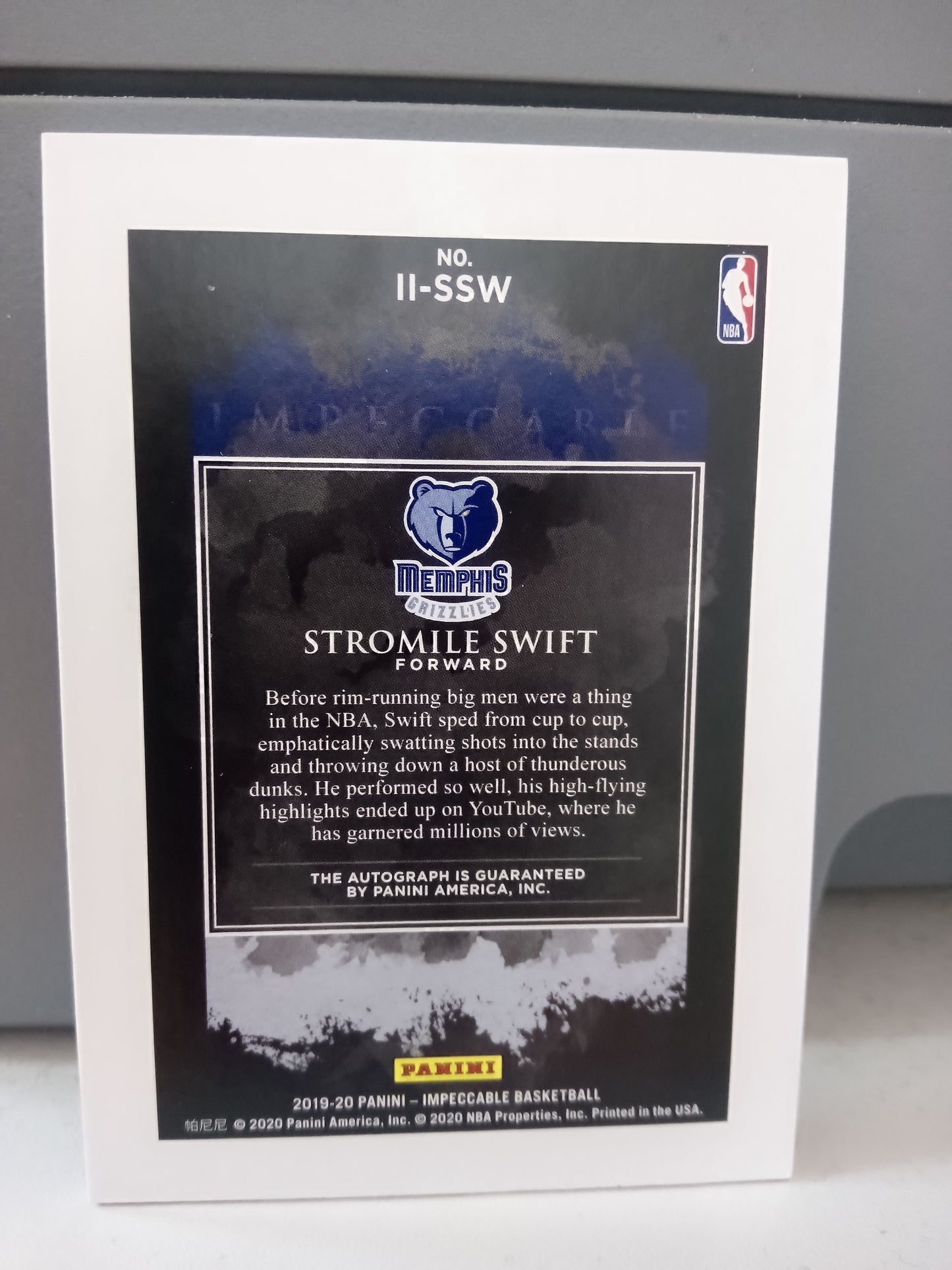2019-20 Panini Impeccable * Stromile Swift * #20/25 Indelible Ink #II-SSW