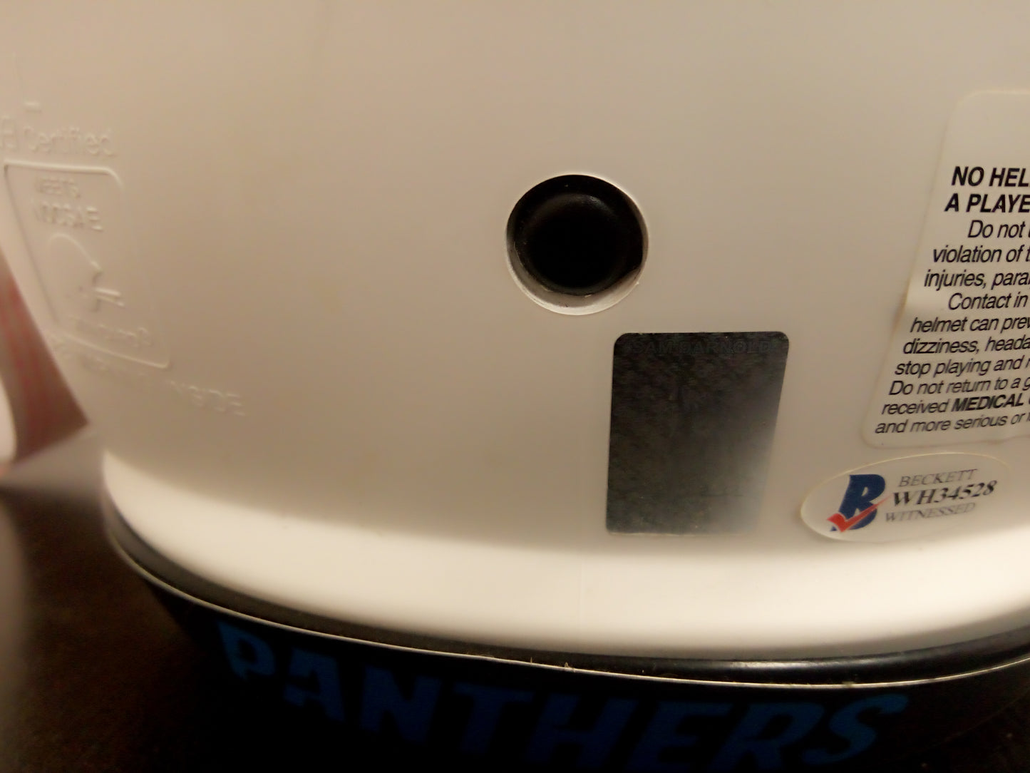 Sam Darnold Signed Full Size Carolina Panthers Helmet With Visor