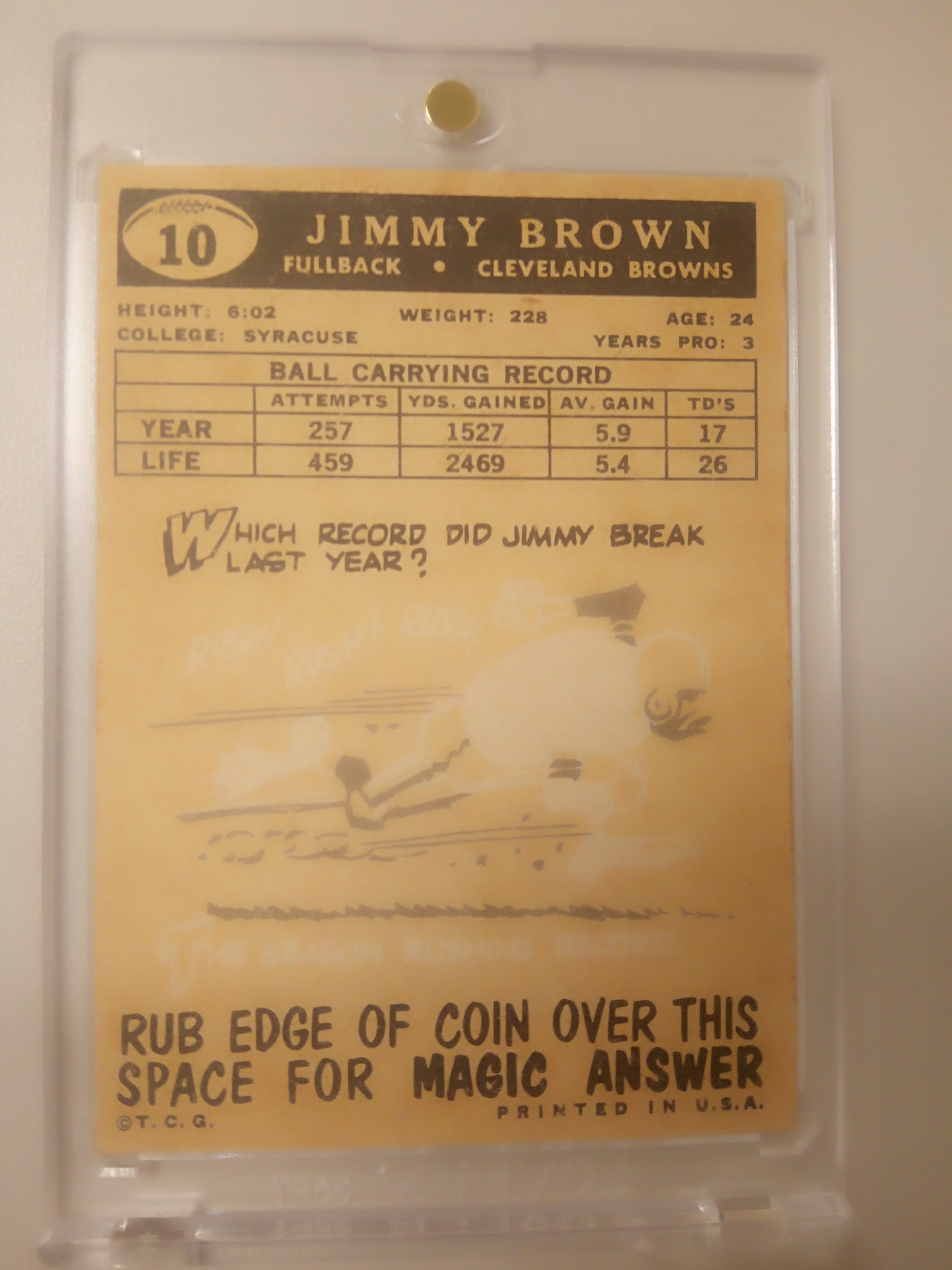 1959 Topps * Jim Brown * #10