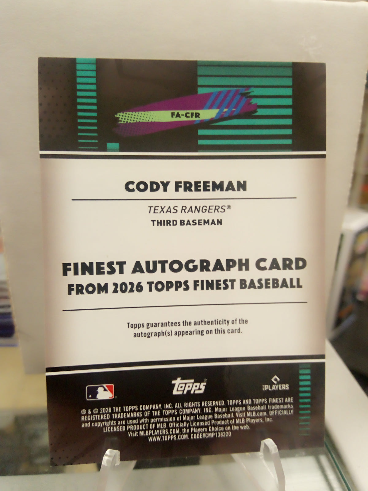 2026 Topps Finest * Cody Freeman * #04/25 RC Auto Orange #FA-CFR