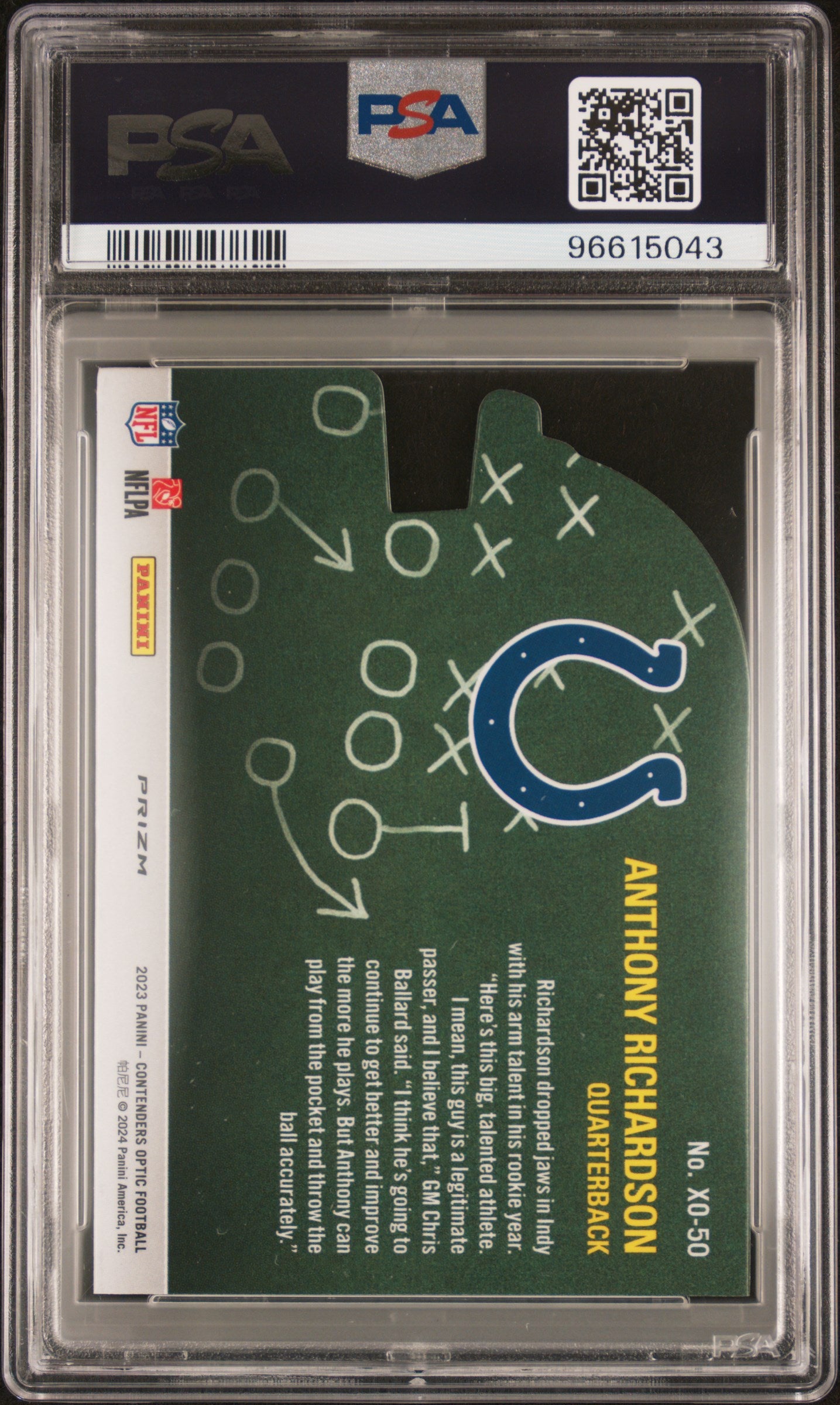 2023 Contenders Optic * Anthony Richardson * #XO-50 * PSA 9