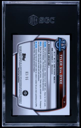 2022 Bowman Chrome U * Tyler Van Dyke * #83/99 Green Lava #7