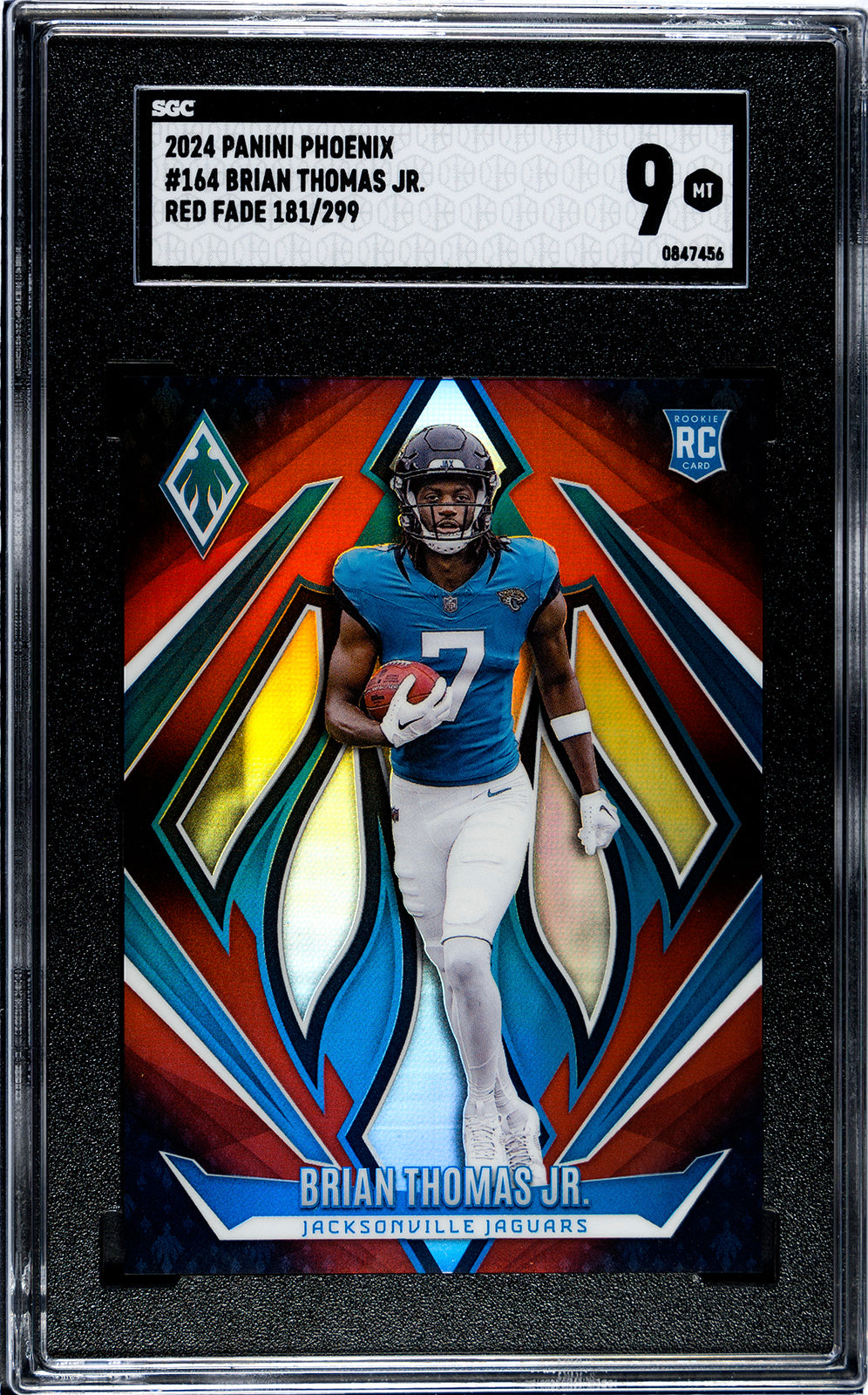 2024 Panini Phoenix * Brian Thomas Jr. * #181/299 Red Fade RC #164