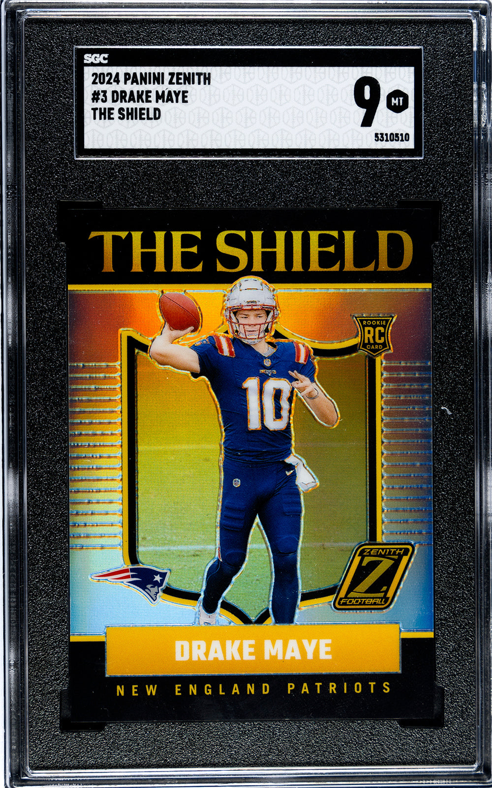 2024 Panini Zenith * Drake Maye * The Shield RC #3 * SGC