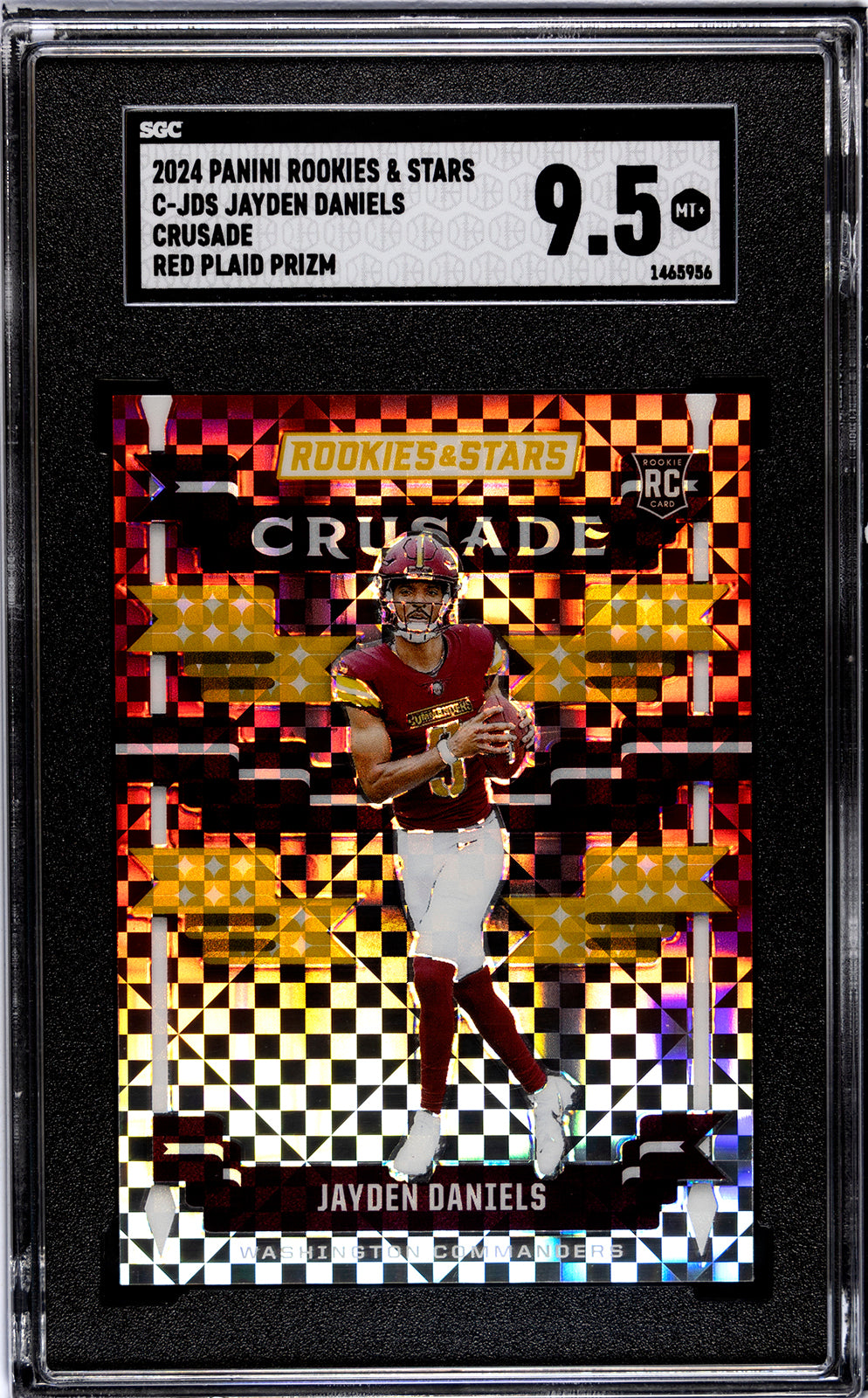 2024 Panini Rookies & Stars * Jayden Daniels * Crusade Red Plaid RC #C-JDS * SGC