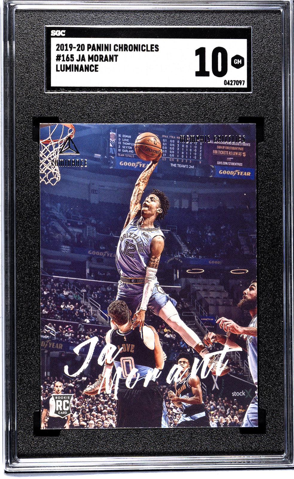 2019-20 Panini Chronicles Luminance * Ja Morant * RC #165 * SGC 10