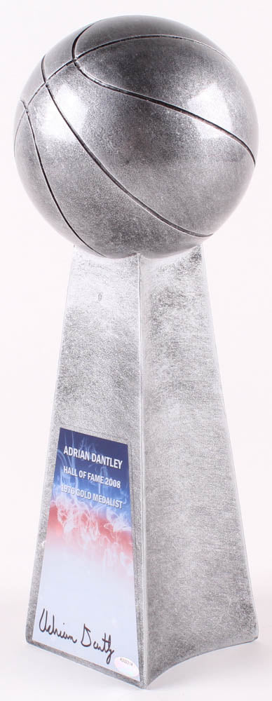 Adrian Dantley Signed Hall of Fame 14” Championship Basketball Trophy - $20 OFF