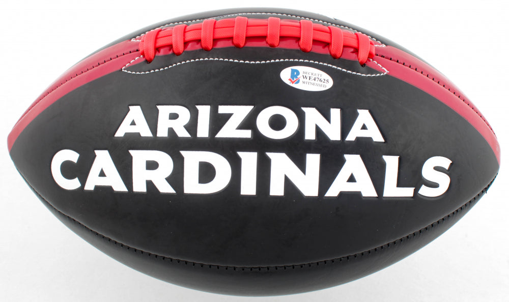 Kenyan Drake Signed Cardinals Football(Black) In Display - Beckett
