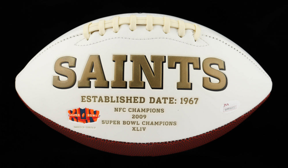 Cameron Meredith Signed Saints Logo Football In Display