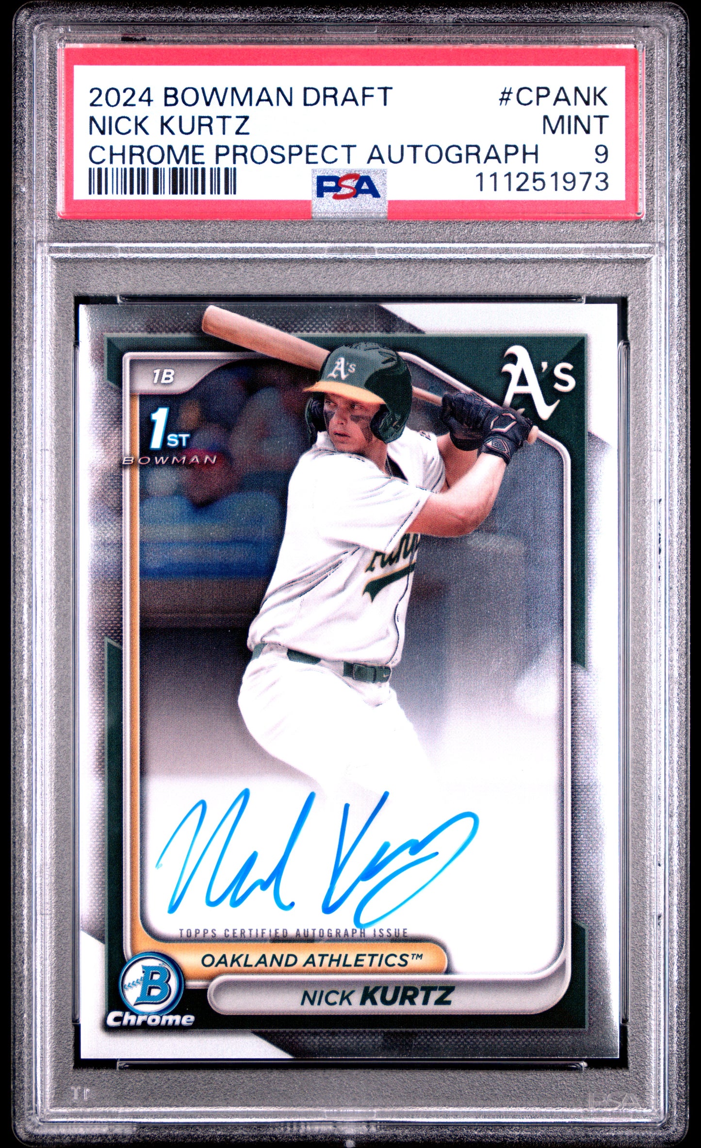 2024 Bowman Draft * Nick Kurtz * Chrome Prospect Auto #CPA-NK