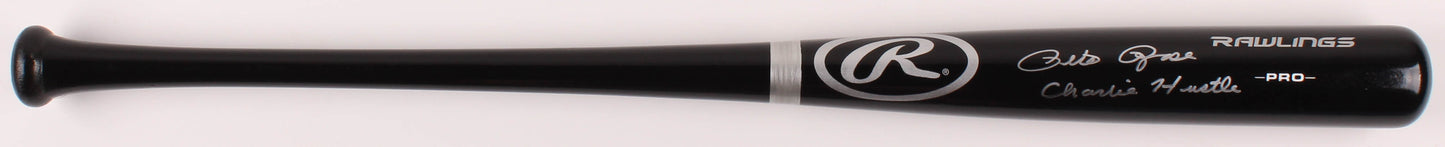 Pete Rose Signed Rawlings Pro Bat * Black "Charlie Hustle" * Fiterman