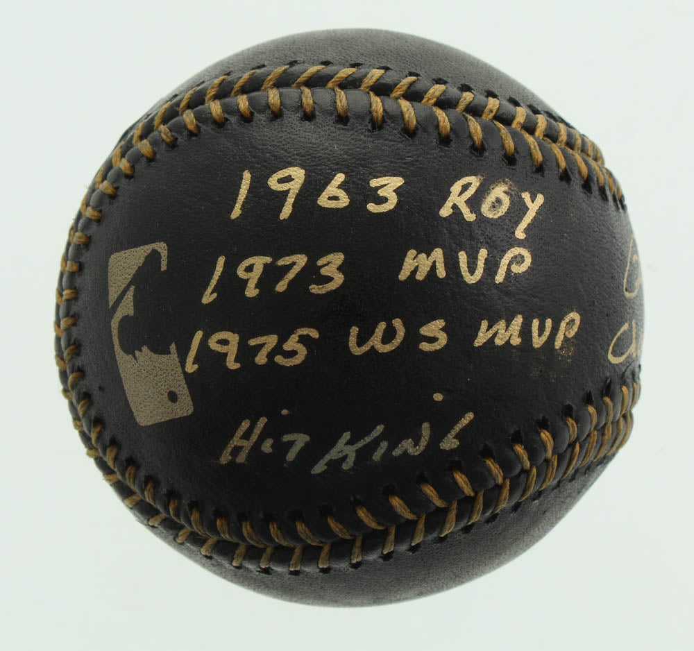 Pete Rose Signed OML Black Leather Baseball * 9 Inscriptions * Fiterman