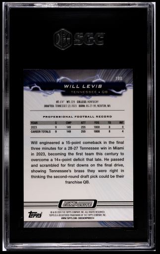 2023 Topps Composite * Will Levis * Resurgence RC #100 * SGC 10