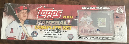 2016 Topps Complete Set * Factory Sealed * Mike Trout Relic
