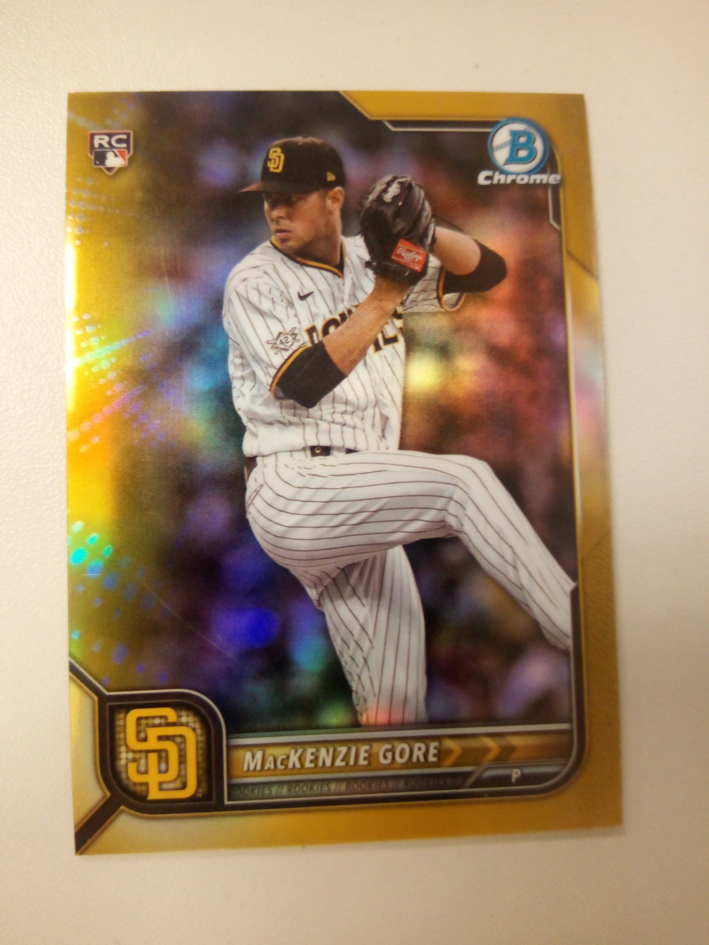 2022 Bowman Chrome * MacKenzie Gore * #07/50 Gold RC #67