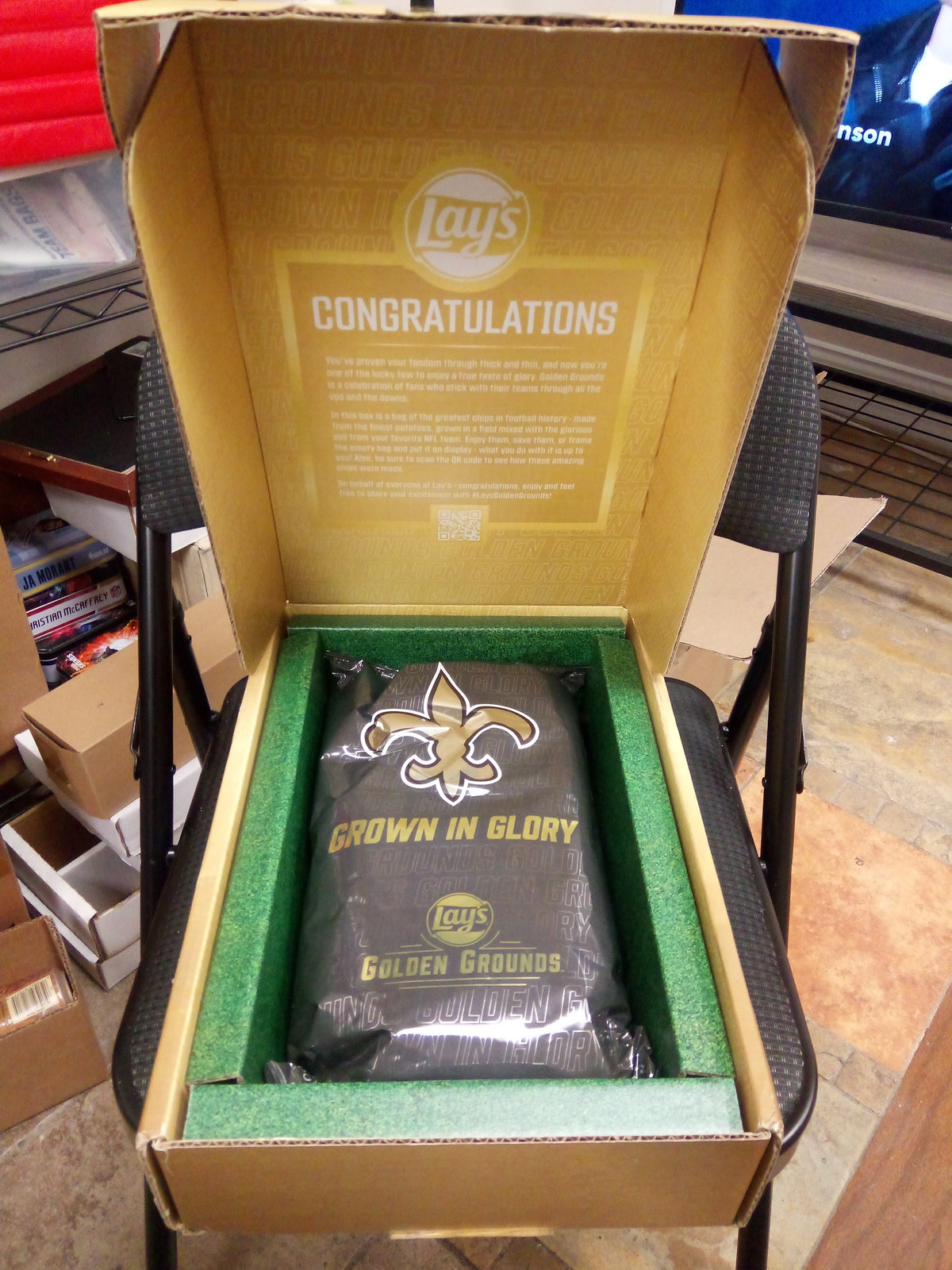 Lay's Golden Grounds * New Orleans Saints NFL Football Collectible Bag