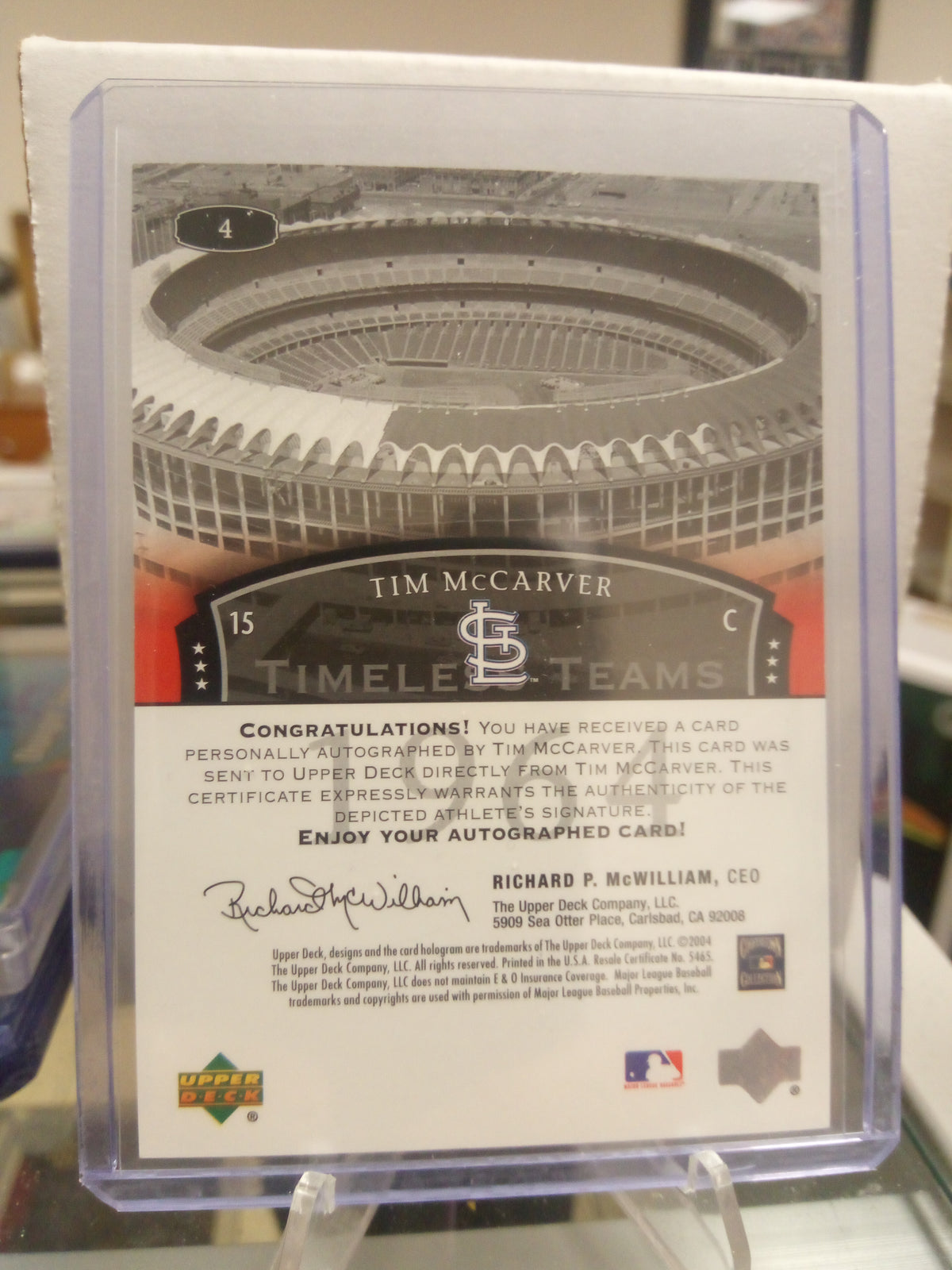 2004 Upper Deck * Tim McCarver * Legends Auto #4