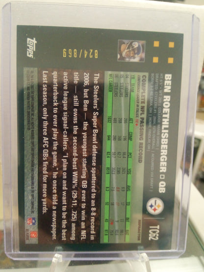 2007 Topps Chrome * Ben Roethlisberger * #824/869 White Refractor #TC62