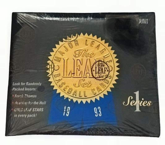 1993 Leaf Baseball Series 1 Jumbo Hobby Box - Factory Sealed