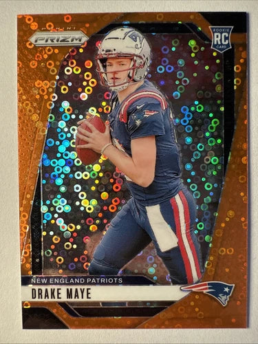 2024 Panini Prizm * Drake Maye * RC Orange Disco #329