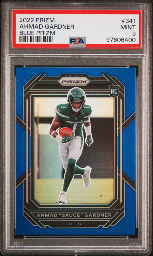 2022 Panini Prizm * Ahmad Gardner * True Blue SP RC #341 * PSA