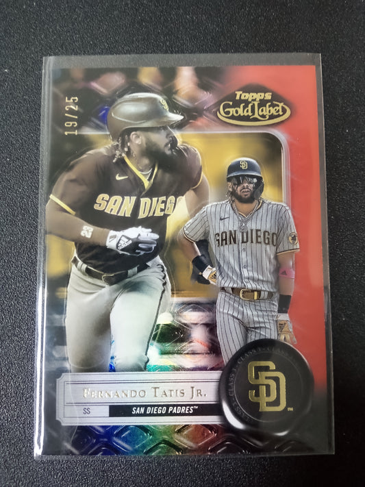 2022 Topps Gold Label * Fernando Tatis Jr * #19/25 Class 3 Red #32