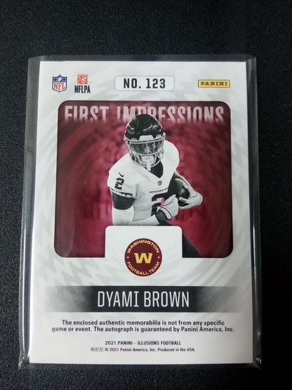 2021 Panini Illusions * Dyami Brown * #051/299 First Impressions Jersey Auto #123