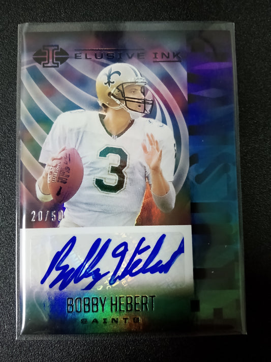 2021 Panini Illusions * Bobby Hebert * #20/50 Elusive Ink Black #EI-BH